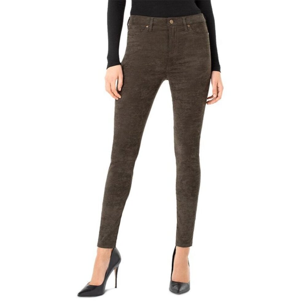 LIVERPOOL Pants Womens 30 Abby Skinny Slate Green Suede Jeans